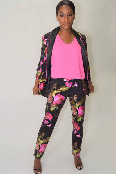 Satin Rose Pant