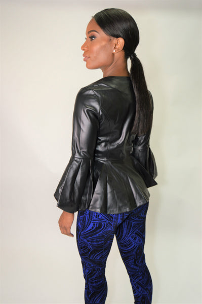 Bike Her Faux Leather Top