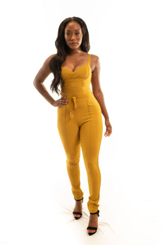 Isabella Bandage Jumpsuit (Mustard)